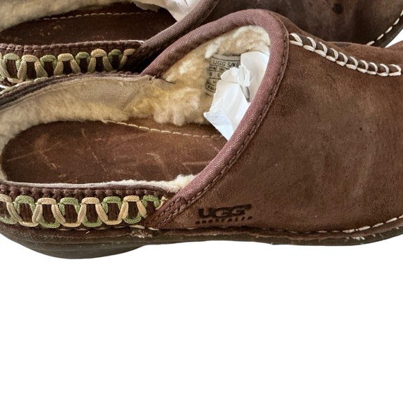 Ugg Kohala brown leather clogs sheepskinn lined size 6 women’s outdoor slippers - Picture 4 of 8